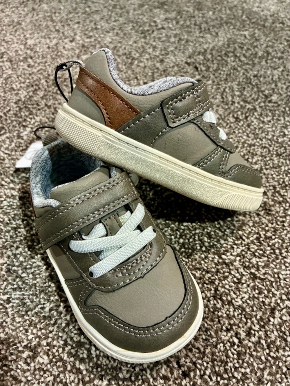 Carter's Grey and Brown Baby Shoes